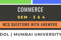 SYBCOM Commerce MCQ with Answers: Mumbai University 2021