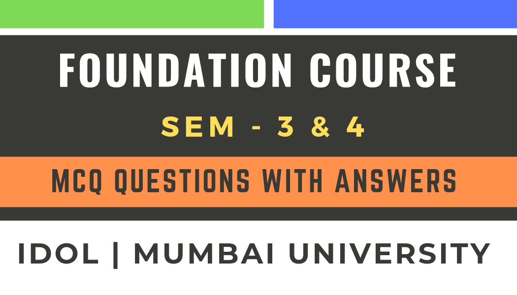 Imaduddin Educare | SYBCOM Foundation Course MCQ with Answers: Mumbai  University 2021