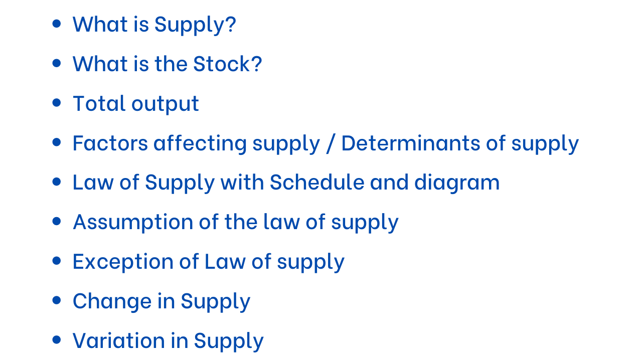 Supply Analysis | Economics Class 12 Maharashtra Board