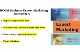 TYBCOM Export Marketing Important Questions Mumbai University 2025