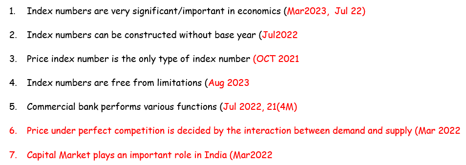 economics class 12 important questions 2024