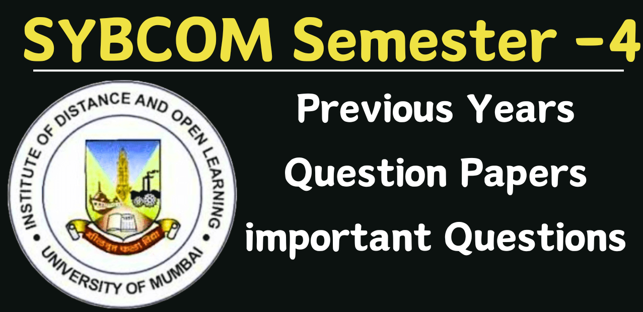 SYBCOM Semester 4 Question Paper IDOL Mumbai University 2024