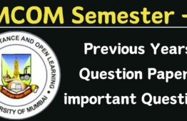 MCOM Semester 2 Question Paper IDOL Mumbai University 2024