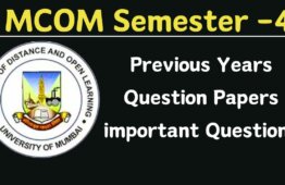 MCOM Semester 4 Question Paper IDOL Mumbai University 2024