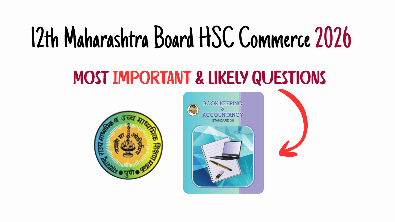 Class 12 Accounts Important Questions for HSC Maharashtra Board 2026