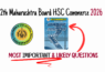 Class 12th Economics Important Questions 2026 HSC Maharashtra Board